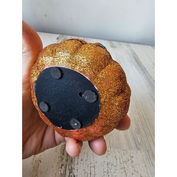 Raz‎ mouse pumpkin glitter jack-o'-lantern Halloween decor statue figurine - Picture 9 of 9